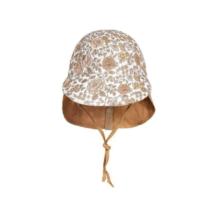 Bedhead Lounger Reversible Infant Flap Hat - Marie / Maize-Bedhead Hats-Hello Charlie
