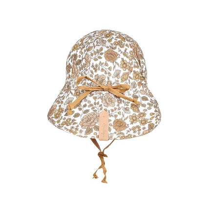 Bedhead Lounger Reversible Infant Flap Hat - Marie / Maize-Bedhead Hats-Hello Charlie