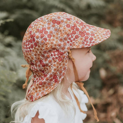 Bedhead Lounger Reversible Infant Flap Hat - Melody / Maize-Bedhead Hats-Hello Charlie