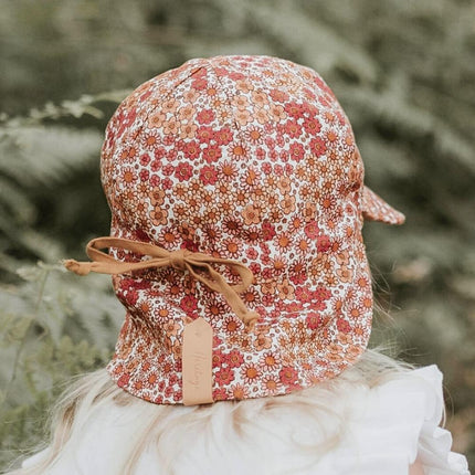 Bedhead Lounger Reversible Infant Flap Hat - Melody / Maize-Bedhead Hats-Hello Charlie