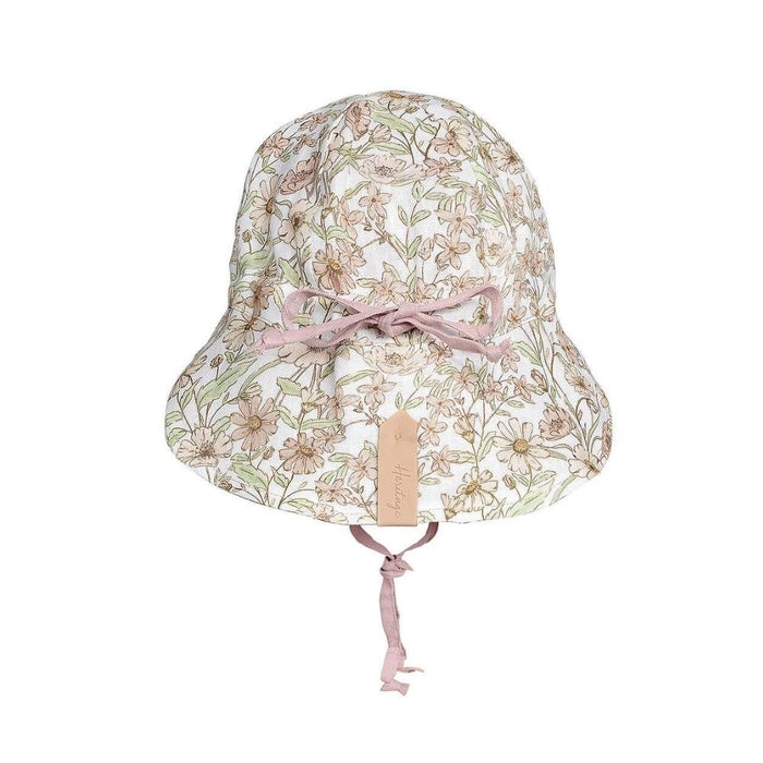 Bedhead Lounger Reversible Infant Flap Hat - Poppy / Rosa - Hello Charlie