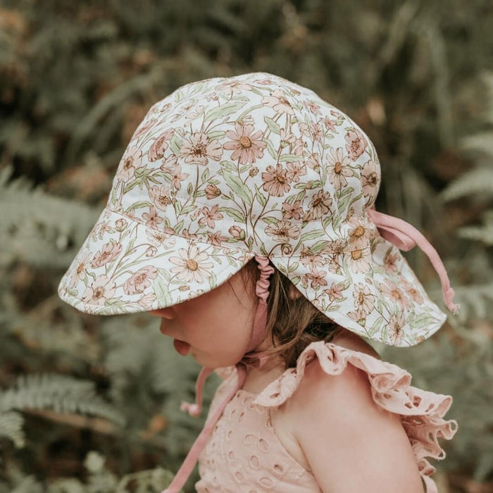 Bedhead Lounger Reversible Infant Flap Hat - Poppy / Rosa - Hello Charlie