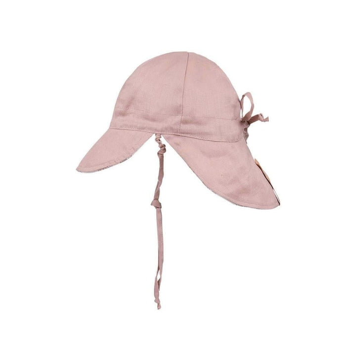 Bedhead Lounger Reversible Infant Flap Hat - Poppy / Rosa - Hello Charlie