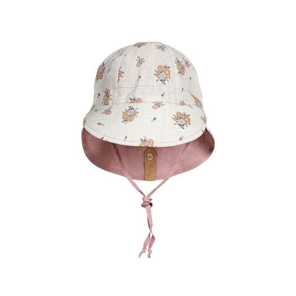 Bedhead Lounger Reversible Infant Flap Hat - Primrose / Rosa-Bedhead Hats-Hello Charlie