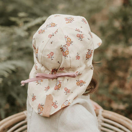 Bedhead Lounger Reversible Infant Flap Hat - Primrose / Rosa-Bedhead Hats-Hello Charlie