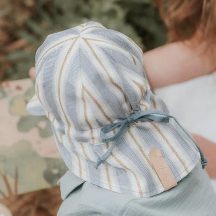 Bedhead Lounger Reversible Infant Flap Hat - Spencer / Steele-Bedhead Hats-Hello Charlie