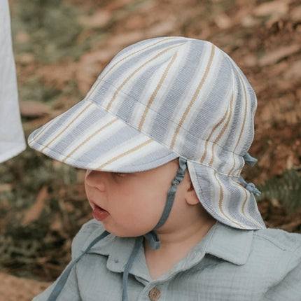 Bedhead Lounger Reversible Infant Flap Hat - Spencer / Steele-Bedhead Hats-Hello Charlie