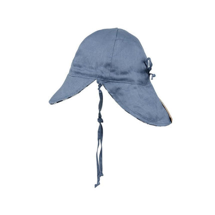 Bedhead Lounger Reversible Infant Flap Hat - Spencer / Steele-Bedhead Hats-Hello Charlie