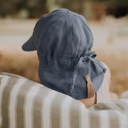 Bedhead Reversible Baby Flap Hat - Crew / Steele-Bedhead Hats-Hello Charlie