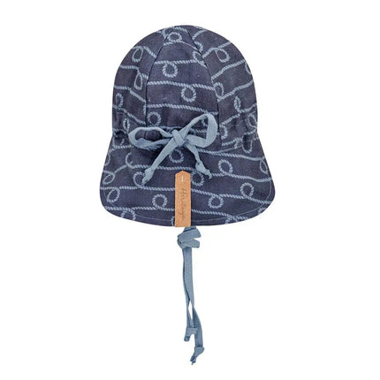 Bedhead Reversible Baby Flap Hat - Crew / Steele-Bedhead Hats-Hello Charlie