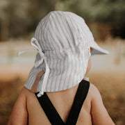 Bedhead Reversible Baby Flap Hat - Finley / Blanc-Bedhead Hats-XXS-Hello Charlie