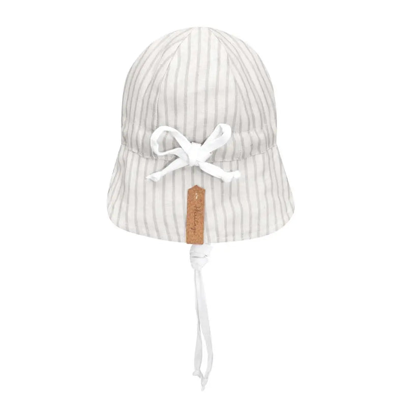 Bedhead Reversible Baby Flap Hat - Finley / Blanc-Bedhead Hats-XXS-Hello Charlie