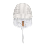Bedhead Reversible Baby Flap Hat - Finley / Blanc-Bedhead Hats-XXS-Hello Charlie