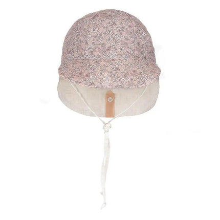 Bedhead Reversible Baby Flap Hat - Florence / Flax-Bedhead Hats-Hello Charlie