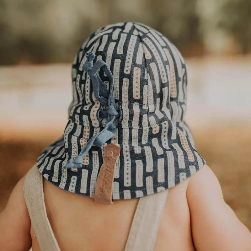 Bedhead Reversible Baby Flap Hat - Simpson / Steele-Bedhead Hats-Hello Charlie