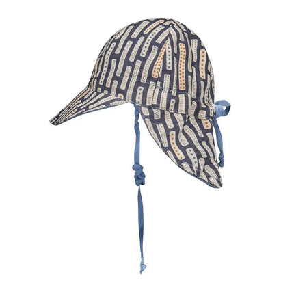 Bedhead Reversible Baby Flap Hat - Simpson / Steele-Bedhead Hats-Hello Charlie
