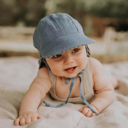 Bedhead Reversible Baby Flap Hat - Simpson / Steele-Bedhead Hats-Hello Charlie