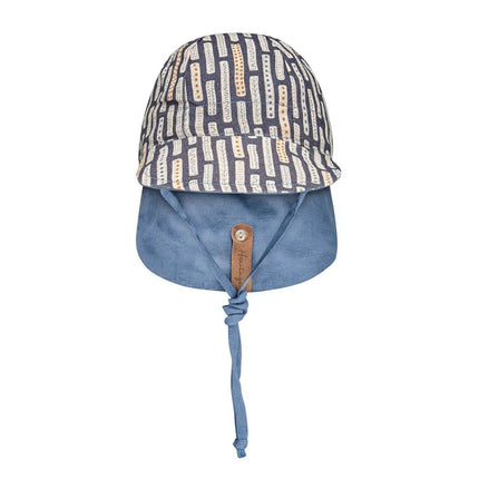 Bedhead Reversible Baby Flap Hat - Simpson / Steele-Bedhead Hats-Hello Charlie