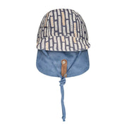 Bedhead Reversible Baby Flap Hat - Simpson / Steele-Bedhead Hats-Hello Charlie