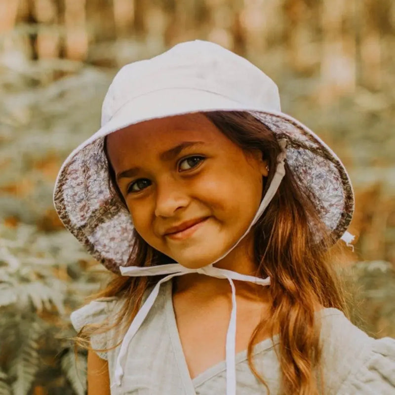 Bedhead Reversible Infant Panel Bucket Hat - Winnie / Blanc-Bedhead Hats-Small-Hello Charlie