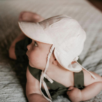 Bedhead Roamer Reversible Teddy Infant Flap Hat - Maize / Flax-Bedhead Hats-XS-Hello Charlie