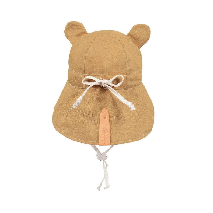 Bedhead Roamer Reversible Teddy Infant Flap Hat - Maize / Flax - Hello Charlie