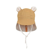 Bedhead Roamer Reversible Teddy Infant Flap Hat - Maize / Flax-Bedhead Hats-XS-Hello Charlie