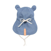 Bedhead Roamer Reversible Teddy Infant Flap Hat - Steele / Flax-Bedhead Hats-XS-Hello Charlie