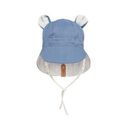 Bedhead Roamer Reversible Teddy Infant Flap Hat - Steele / Flax-Bedhead Hats-XS-Hello Charlie