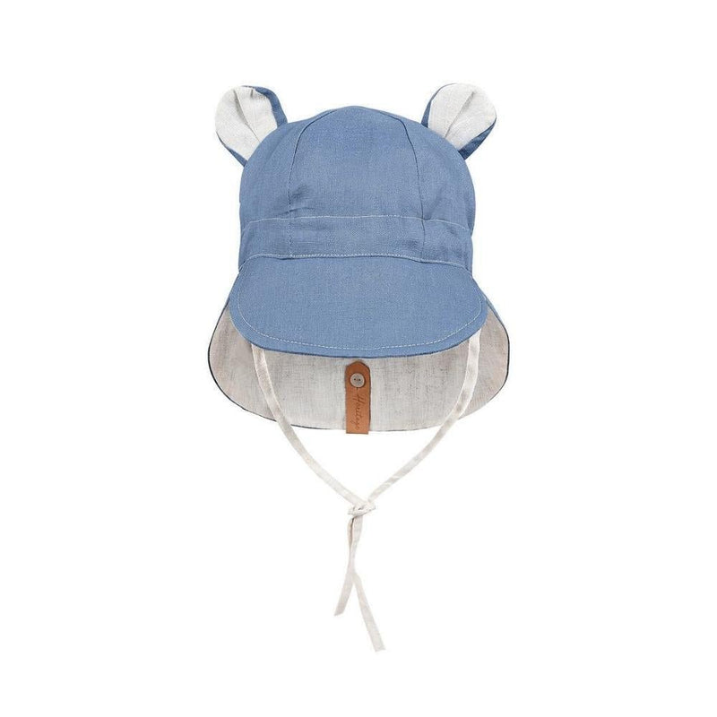 Bedhead Roamer Reversible Teddy Infant Flap Hat - Steele / Flax-Bedhead Hats-XS-Hello Charlie