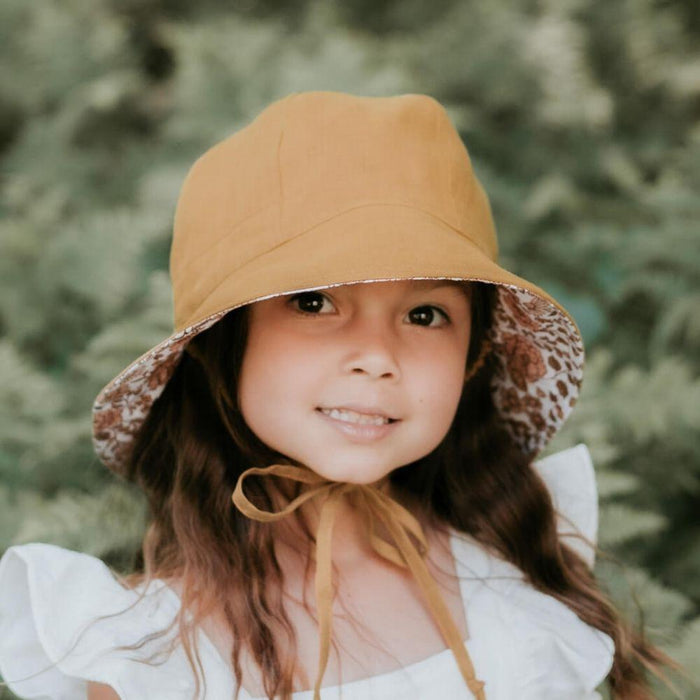 Bedhead Wanderer Infant & Kids Reversible Panel Bucket Sun Hat - Marie / Maize - Hello Charlie