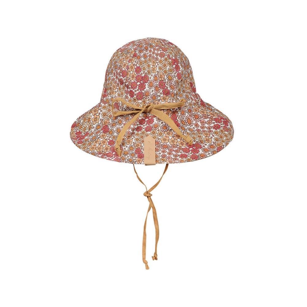 Bedhead linen dome bucket hat UPF50+ sun protection hat - pansy reversible  children's hat - Shop Cozyfeel Baby Hats & Headbands - Pinkoi