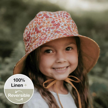 Bedhead Wanderer Infant & Kids Reversible Panel Bucket Sun Hat - Melody / Maize-Bedhead Hats-Medium-Hello Charlie