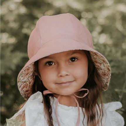 Bedhead Wanderer Infant & Kids Reversible Panel Bucket Sun Hat - Poppy / Rosa-Bedhead Hats-Medium-Hello Charlie