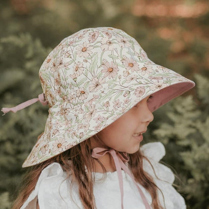 Bedhead Wanderer Infant & Kids Reversible Panel Bucket Sun Hat - Poppy / Rosa-Bedhead Hats-Medium-Hello Charlie