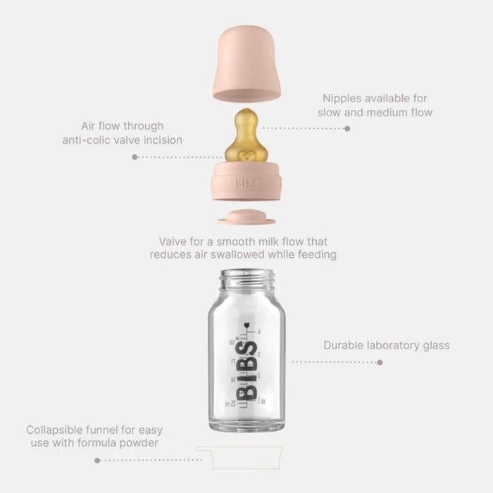 BIBS Glass Baby Bottle Set - 110ml--Hello-Charlie