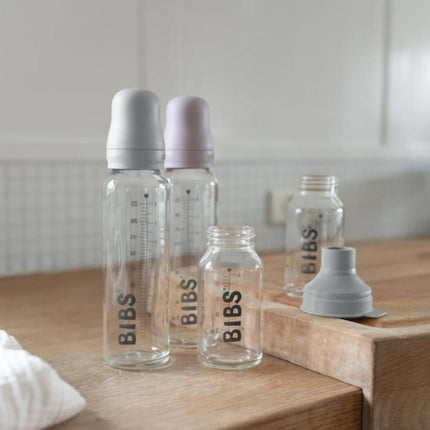 BIBS Glass Baby Bottle Set - 110ml-BIBS-Baby Blue-Hello Charlie