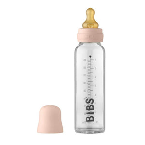 BIBS Glass Baby Bottle Set - 225ml-Baby Blue-Hello-Charlie