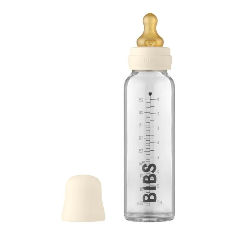 BIBS Glass Baby Bottle Set - 225ml-BIBS-Ivory-Hello Charlie