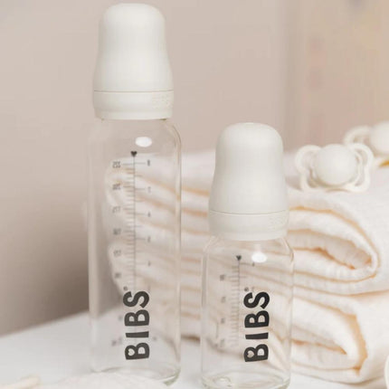 BIBS Glass Baby Bottle Set - 225ml-BIBS-Baby Blue-Hello Charlie