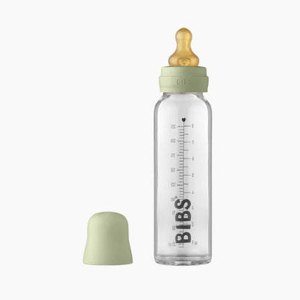 BIBS Glass Baby Bottle Set - 225ml-BIBS-Baby Blue-Hello Charlie