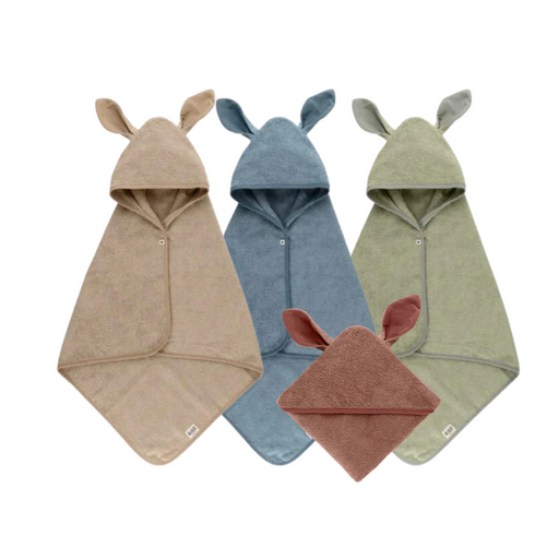 BIBS Organic Hoodie Baby Bath Towel--Hello-Charlie