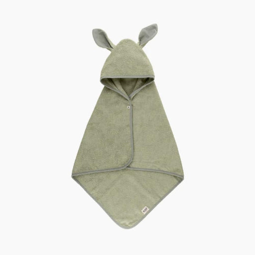 BIBS Organic Hoodie Baby Bath Towel-Sage-Hello-Charlie