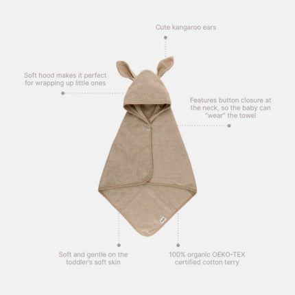 BIBS Organic Hoodie Baby Bath Towel-BIBS-Petrol-Hello Charlie