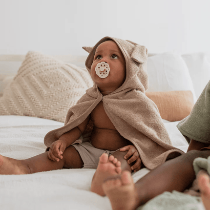 BIBS Organic Hoodie Baby Bath Towel-BIBS-Petrol-Hello Charlie