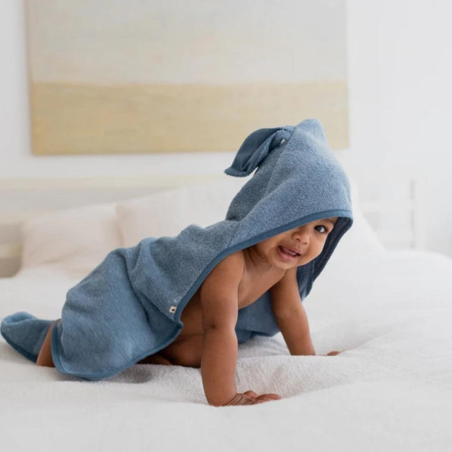 BIBS Organic Hoodie Baby Bath Towel-BIBS-Petrol-Hello Charlie