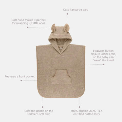 BIBS Organic Poncho Hooded Towel-BIBS-Petrol-Hello Charlie
