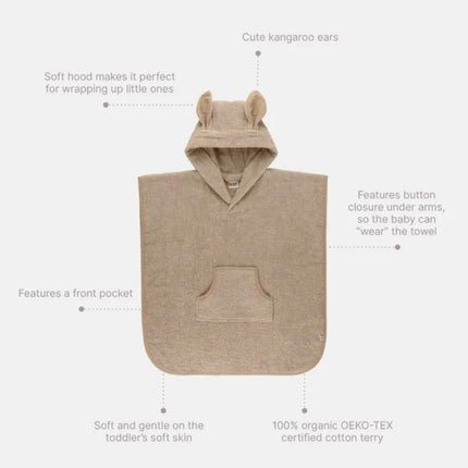BIBS Organic Poncho Hooded Towel-BIBS-Petrol-Hello Charlie