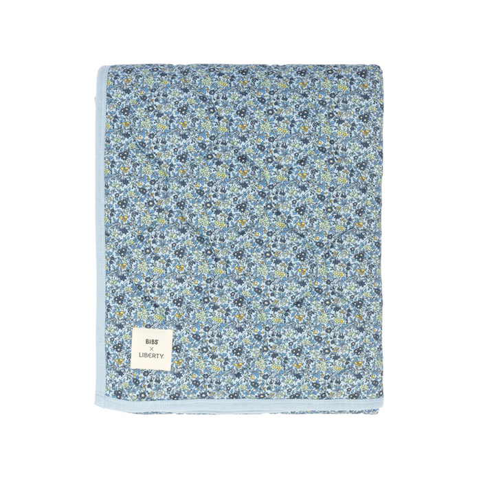 BIBS x Liberty Baby Quilted Blanket-Chamomile Lawn/Baby Blue-Hello-Charlie