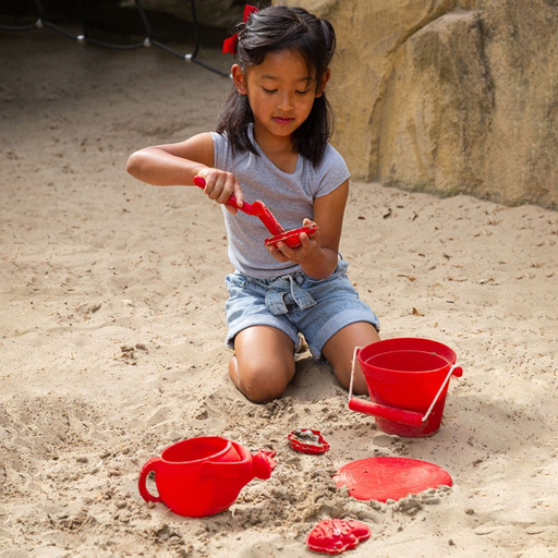 Bigjigs Adventure Silicone Bucket - Cherry Red--Hello-Charlie